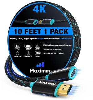 4k Hdmi Cable 10ft, Hdmi Extender Cable Male to Female Hdmi Cord, Hdmi 2.0 Cable 120Hz Long Hdmi Cable (10ft) 4k Hdmi Cable 10ft, Hdmi Extender Cable Male to Female Hdmi Cord, Hdmi 2.0 Cable 120Hz Long Hdmi Cable (10ft)