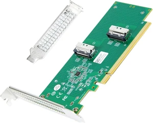 ChenYang 2 Port PCI-E 16X to PCI-E 5.0 MCIO 8i 74Pin SFF-TA-1016 Adapter Mini Cool Edge IO Female PCI Expansion Card Adapter ChenYang 2 Port PCI-E 16X to PCI-E 5.0 MCIO 8i 74Pin SFF-TA-1016 Adapter Mini Cool Edge IO Female PCI Expansion Card Adapter