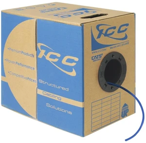 350Mhz CAT5e Bulk Cable with 24 AWG UTP Solid Wires, CMP Jacket in a Pull Box, 1000 Feet - Blue 350Mhz CAT5e Bulk Cable with 24 AWG UTP Solid Wires, CMP Jacket in a Pull Box, 1000 Feet - Blue