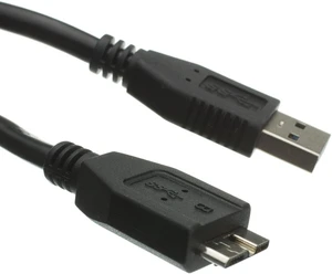 Micro USB 3.0 Cable, Black, Type A Male to Micro-B Male, 10 Foot Micro USB 3.0 Cable, Black, Type A Male to Micro-B Male, 10 Foot