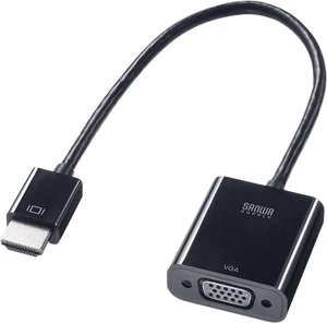 Sanwa Supply AD-HD24VGA HDMI to VGA Adapter (HDMI A Male to VGA Female) Sanwa Supply AD-HD24VGA HDMI to VGA Adapter (HDMI A Male to VGA Female)