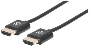 MANHATTAN Ultra Thin High Speed HDMI Cable Ethernet Channel (HEC)/ Audio Return Channel (Arc)/ 3D/ 4K Compatible Male-Male Shield Processing Black 3M MANHATTAN Ultra Thin High Speed HDMI Cable Ethernet Channel (HEC)/ Audio Return Channel (Arc)/ 3D/ 4K Compatible Male-Male Shield Processing Black 3M