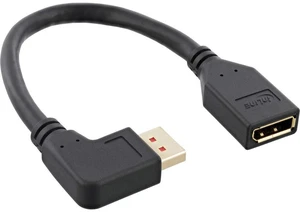 InLine® DisplayPort 1.4 Adapter Monitor Cable ST/BU 8K4K Left Angled Black / Gold 0.15 m InLine® DisplayPort 1.4 Adapter Monitor Cable ST/BU 8K4K Left Angled Black / Gold 0.15 m