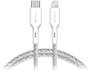 Innergie USB C to Lightning Cable (5.9ft, 1.8m) Apple Mfi Certified - 3A Fast Charging Cable 480Mbps Data Transfer, Design for iPhone, iPad, AirPods (Nylon Braided- White) Innergie USB C to Lightning Cable (5.9ft, 1.8m) Apple Mfi Certified - 3A Fast Charging Cable 480Mbps Data Transfer, Design for iPhone, iPad, AirPods (Nylon Braided- White)