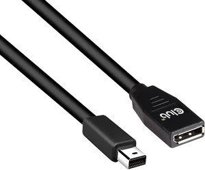 Mini DisplayPortTM to DisplayPortTM 1.4 Extension Cable 8K60Hz DSC1.2 HBR3 HDR M/B. 1 Metre 32AWG Mini DisplayPortTM to DisplayPortTM 1.4 Extension Cable 8K60Hz DSC1.2 HBR3 HDR M/B. 1 Metre 32AWG