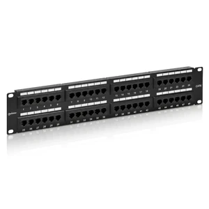 MANHATTAN 48-Port Network Patch Panel Cat-6 2U UL Listed - Rackmount Wall Mount Cable Management Bar Rack Mount Hardware - Installer Grade 3µ Gold Plated Contacts - Lifetime Mfg Warranty 720816 MANHATTAN 48-Port Network Patch Panel Cat-6 2U UL Listed - Rackmount Wall Mount Cable Management Bar Rack Mount Hardware - Installer Grade 3µ Gold Plated Contacts - Lifetime Mfg Warranty 720816