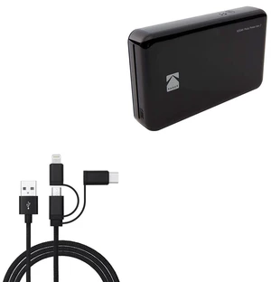 BoxWave Cable Compatible with Kodak Mini 2 Instant Photo Printer - AllCharge 3-in-1 Cable - Jet Black BoxWave Cable Compatible with Kodak Mini 2 Instant Photo Printer - AllCharge 3-in-1 Cable - Jet Black