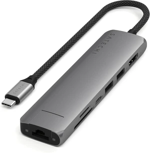 Satechi 7-in-1 USB-C Hub with Ethernet, 4K/60Hz HDMI, Space Gray Satechi 7-in-1 USB-C Hub with Ethernet, 4K/60Hz HDMI, Space Gray