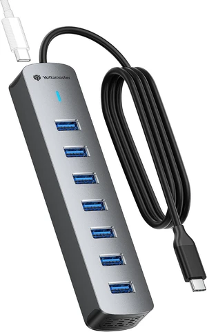 Yottamaster 1.64Ft 7 Port USB HUB with USB C 5V/3A Power Port for Laptop PC Yottamaster 1.64Ft 7 Port USB HUB with USB C 5V/3A Power Port for Laptop PC