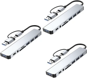 Gadpiparty 3pcs USB Hub Adapter Splitter Multi-Ports Connector for Laptop Desktop Gadpiparty 3pcs USB Hub Adapter Splitter Multi-Ports Connector for Laptop Desktop