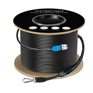 UPC Uniboot Lc Fiber Cable - 328FT Single Mode Fiber Optic Internet Cable, TPU Armored Outdoor, 2 Core OS2 9/125um Duplex, One End Pulling Eye UPC Uniboot Lc Fiber Cable - 328FT Single Mode Fiber Optic Internet Cable, TPU Armored Outdoor, 2 Core OS2 9/125um Duplex, One End Pulling Eye