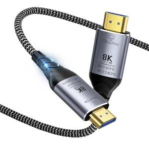 Fiber Optic HDMI Cable 30ft, 8K Long Active HDMI 2.1 Cable 48Gbps Ultra High Speed Braided 8K@60Hz 4K@120Hz, Dynamic HDR, eARC, HDCP 2.2&2.3, 3D, for Laptop, PC, PS5, Xbox, HDTV, Projectorr, Monitor Fiber Optic HDMI Cable 30ft, 8K Long Active HDMI 2.1 Cable 48Gbps Ultra High Speed Braided 8K@60Hz 4K@120Hz, Dynamic HDR, eARC, HDCP 2.2&2.3, 3D, for Laptop, PC, PS5, Xbox, HDTV, Projectorr, Monitor