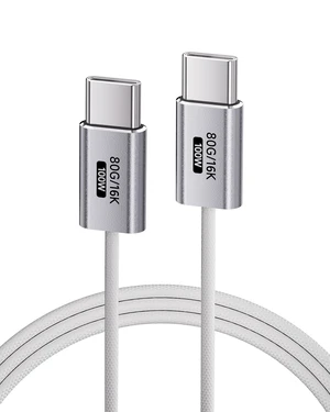 (White, 3.3FT/1M) USB-C to USB-C Cable 80Gbps Data Transfer Compatible with Thunderbolt 5/4/3,Slim Connector,Flexible USB C 100W Fast Charging,16K/8K/4K Video for iPhone 17/16 Series,Macbook. (White, 3.3FT/1M) USB-C to USB-C Cable 80Gbps Data Transfer Compatible with Thunderbolt 5/4/3,Slim Connector,Flexible USB C 100W Fast Charging,16K/8K/4K Video for iPhone 17/16 Series,Macbook.