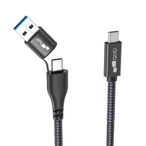 MP Mobile Pixels 2-in-1 Cable, Laptop Monitor Cable, Right Angle USB A/C Cables, 3A/5.0 Gbps Durable, Flexible, Tangle-Resistant Braided Nylon Cord (3ft, Black) MP Mobile Pixels 2-in-1 Cable, Laptop Monitor Cable, Right Angle USB A/C Cables, 3A/5.0 Gbps Durable, Flexible, Tangle-Resistant Braided Nylon Cord (3ft, Black)