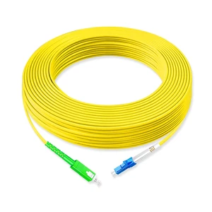1Pcs 20 Meter Fiber Optic Patch Cord SC for APC to LC UPC, Simplex Single Mode Fiber Cable Jumper OS2 G652D 9/125m, 1310nm/1550nm LSZH 3.0mm 1Pcs 20 Meter Fiber Optic Patch Cord SC for APC to LC UPC, Simplex Single Mode Fiber Cable Jumper OS2 G652D 9/125m, 1310nm/1550nm LSZH 3.0mm
