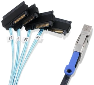 Mini SAS HD SFF-8644 to 4X SFF-8482 29P+15Pin SATA /4PIN Power Cable for HDD Data Cable 1M (SFF-8644 to SFF-8482+15Pin) Mini SAS HD SFF-8644 to 4X SFF-8482 29P+15Pin SATA /4PIN Power Cable for HDD Data Cable 1M (SFF-8644 to SFF-8482+15Pin)