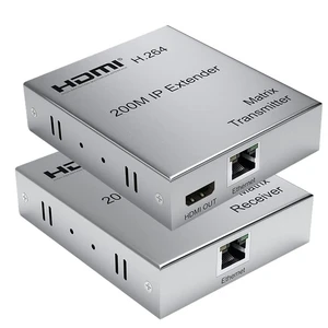 200M HDMI KVM IP Extender, Over UTP/STP CAT5e CAT6 RJ45 Ethernet LAN Network Cable HDMI Extender Matrix for PS3 PS4 PS5 PC to Several TV TCP IP Protocol (TX+RX) 200M HDMI KVM IP Extender, Over UTP/STP CAT5e CAT6 RJ45 Ethernet LAN Network Cable HDMI Extender Matrix for PS3 PS4 PS5 PC to Several TV TCP IP Protocol (TX+RX)