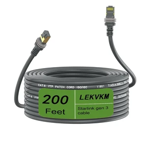 Starlink Gen 3 Cable 200 Feet, Waterproof V3 Cable for Starlink Rectangular Satellites, High-Speed Satellite Starlink Accessories(61 Meters) Starlink Gen 3 Cable 200 Feet, Waterproof V3 Cable for Starlink Rectangular Satellites, High-Speed Satellite Starlink Accessories(61 Meters)