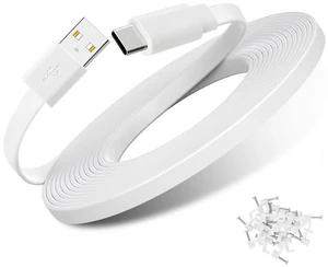 50FT/15m Type C Extension Cable for CCTV Security Camera,Wyze Cam v4,Pan v4,Wyze V3,WYZE Duo Cam Pan,Petcube Cam Indoor/Petcube Cam 360,Tapo TP-Link 2K C120,Flat USB C Extension Charging Cord 50FT/15m Type C Extension Cable for CCTV Security Camera,Wyze Cam v4,Pan v4,Wyze V3,WYZE Duo Cam Pan,Petcube Cam Indoor/Petcube Cam 360,Tapo TP-Link 2K C120,Flat USB C Extension Charging Cord