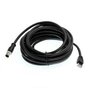 HangTon Ethernet Cable for Omron Sick Vision Sensor Camera PC Network Router, M12 D Coded 4 Pin to RJ45 Cat6 8m HangTon Ethernet Cable for Omron Sick Vision Sensor Camera PC Network Router, M12 D Coded 4 Pin to RJ45 Cat6 8m