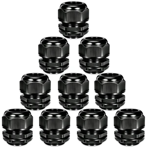 QILIPSU 10pcs 1-1/4" NPT Cable Gland Waterproof IP68 Nylon Cable Pass Through Cord Grip Connector Strain Relief Wire Grommet QILIPSU 10pcs 1-1/4" NPT Cable Gland Waterproof IP68 Nylon Cable Pass Through Cord Grip Connector Strain Relief Wire Grommet