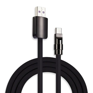 chubbycable 120W USB A to C Charging Cable, Metallic Glossy Black, 0.82FT chubbycable 120W USB A to C Charging Cable, Metallic Glossy Black, 0.82FT