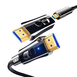 100Ft HDMI Cable Fiber Optic 8K 48Gbps, in Wall HDMI 2.1 Cord with Detachable Micro Connector, Supports 8K@60Hz 4K@120Hz Compatible with Projector, TV, PC, Monitor 100Ft HDMI Cable Fiber Optic 8K 48Gbps, in Wall HDMI 2.1 Cord with Detachable Micro Connector, Supports 8K@60Hz 4K@120Hz Compatible with Projector, TV, PC, Monitor