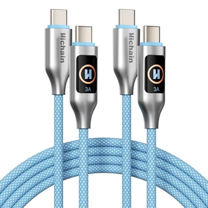 Hichain USB C to USB C Cable, Type-C 60W Fast Charging Cable 2 Pack, Phone Charger Cord Type C for iPhone 17/16/15, Android/Galaxy/iPad/MacBook - Blue 2P / 4 FT Hichain USB C to USB C Cable, Type-C 60W Fast Charging Cable 2 Pack, Phone Charger Cord Type C for iPhone 17/16/15, Android/Galaxy/iPad/MacBook - Blue 2P / 4 FT