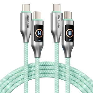 Hichain USB C to USB C Cable, Type-C 60W Fast Charging Cable 2 Pack, Phone Charger Cord Type C for iPhone 17/16/15, Android/Galaxy/iPad/MacBook - LightGreen 4 FT + 6.6 FT Hichain USB C to USB C Cable, Type-C 60W Fast Charging Cable 2 Pack, Phone Charger Cord Type C for iPhone 17/16/15, Android/Galaxy/iPad/MacBook - LightGreen 4 FT + 6.6 FT