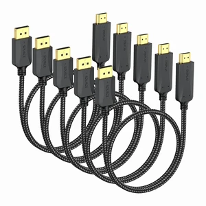 Thin DisplayPort to HDMI Cable 5-Pack, 3 FT 4K DP to HDMI Display Port Cord Adapter Male to Male Cord (UHD 4K, 2K, 1080P) Gold-Plated Braided Compatible with Dell, HP, Insignia, ASUS, AMD and More Thin DisplayPort to HDMI Cable 5-Pack, 3 FT 4K DP to HDMI Display Port Cord Adapter Male to Male Cord (UHD 4K, 2K, 1080P) Gold-Plated Braided Compatible with Dell, HP, Insignia, ASUS, AMD and More