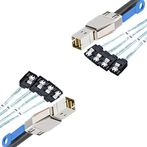 2X SAS HD SFF-8644 to 4 x SATA 7Pin Hard Disk Cable 12Gbps Server External Hard Disk High-Speed Cable 3.33TF/1M 2X SAS HD SFF-8644 to 4 x SATA 7Pin Hard Disk Cable 12Gbps Server External Hard Disk High-Speed Cable 3.33TF/1M