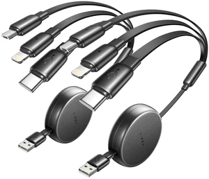 Multi Charging Cable 3 in 1 Retractable Charging Cable Retractable Car Charger with Type C/L/Micro USB Ports for iPhone 17 16 15 14 Pro/ Galaxy S25/Kindle Car Accessories 2 Pack Multi Charging Cable 3 in 1 Retractable Charging Cable Retractable Car Charger with Type C/L/Micro USB Ports for iPhone 17 16 15 14 Pro/ Galaxy S25/Kindle Car Accessories 2 Pack