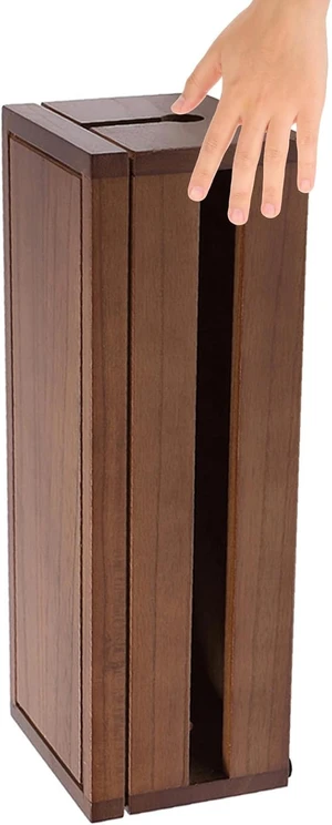 Wooden Socket Box Large Coffee Multi-Functional Cable Organizer Wooden Socket Box Large Coffee Multi-Functional Cable Organizer