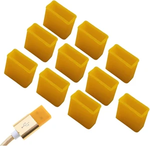 12 Pcs USB Male Dust Cover Silicone Dust Plug Plug Cover Protective Cover Consumer Data Cable Reader Cable Plug(Q-yellowE) 12 Pcs USB Male Dust Cover Silicone Dust Plug Plug Cover Protective Cover Consumer Data Cable Reader Cable Plug(Q-yellowE)