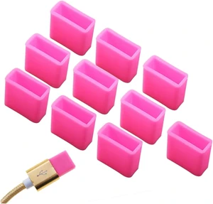 12 Pcs USB Male Dust Cover Silicone Dust Plug Plug Cover Protective Cover Consumer Data Cable Reader Cable Plug(Q-PinkD) 12 Pcs USB Male Dust Cover Silicone Dust Plug Plug Cover Protective Cover Consumer Data Cable Reader Cable Plug(Q-PinkD)