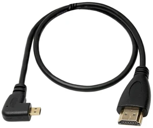 HDMI-Compatible Type A to D 90 Degree Micro HD to HD Cable Left/Right Angle for Digital Camera a6400 GH4 Tablet 30cm/150cm(Left,0.3M) HDMI-Compatible Type A to D 90 Degree Micro HD to HD Cable Left/Right Angle for Digital Camera a6400 GH4 Tablet 30cm/150cm(Left,0.3M)