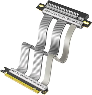 PCI-E 5.0 16X Expansion Cable 180 Degree Vertical Installation GPU Cable for PC Desktop Computer PCI-E 5.0 16X Expansion Cable 180 Degree Vertical Installation GPU Cable for PC Desktop Computer