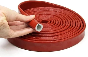 1pcs 5 Meter Fire Retardant Fiberglass Sleeve - Silicone Coated 4-30mm for Wiring/Cables, 300°C, Red/Black(Red,4mm) 1pcs 5 Meter Fire Retardant Fiberglass Sleeve - Silicone Coated 4-30mm for Wiring/Cables, 300°C, Red/Black(Red,4mm)