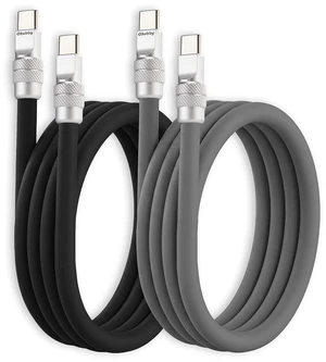 chubbycable 240W Silicone USB C to C Cable, 2 Pack, Black+Gray, 3.3FT chubbycable 240W Silicone USB C to C Cable, 2 Pack, Black+Gray, 3.3FT