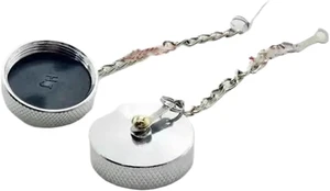 Aviation Plug M12 16gx20gx25 Metal Chain Dust Protection Anti-Electric Shock Waterproof Cap Protective Cover (10pc GX12 M12 Metal) Aviation Plug M12 16gx20gx25 Metal Chain Dust Protection Anti-Electric Shock Waterproof Cap Protective Cover (10pc GX12 M12 Metal)