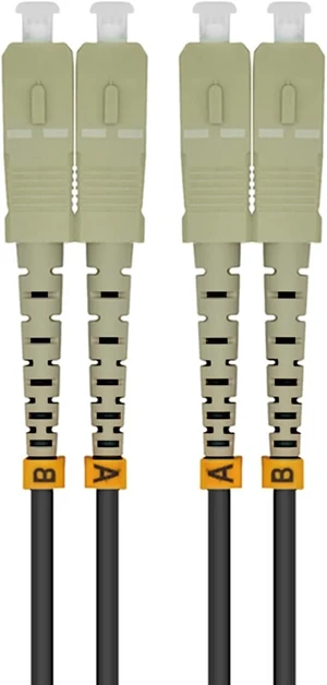 Outdoor Armored 20Meters SC-SC Duplex 10 Gigabit 50/125 Multimode Fiber Optical Cable OM3 Black 10GB SC to SC Patch Cord Jumper Outdoor Armored 20Meters SC-SC Duplex 10 Gigabit 50/125 Multimode Fiber Optical Cable OM3 Black 10GB SC to SC Patch Cord Jumper