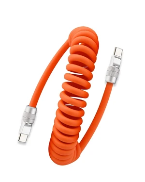 chubbycable Coiled USB C Cable 240H Sag-Free Charging Cable, 1 Pack, Orange chubbycable Coiled USB C Cable 240H Sag-Free Charging Cable, 1 Pack, Orange
