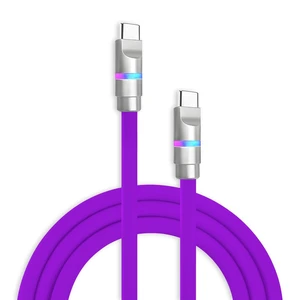 chubbycable 100W USB C to C Charge Cable with LED Light, Purple, 1.64 FT chubbycable 100W USB C to C Charge Cable with LED Light, Purple, 1.64 FT