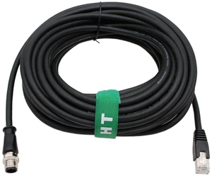 HangTon Ethernet Cable M12 D-Code 4 Pin to RJ45 Cat6 for Datalogic 210N Scanner Sick Sensor Camera Profinet EtherCAT Network Automation Black PVC 7m HangTon Ethernet Cable M12 D-Code 4 Pin to RJ45 Cat6 for Datalogic 210N Scanner Sick Sensor Camera Profinet EtherCAT Network Automation Black PVC 7m