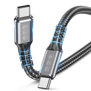 Thunderbolt 4 Cable 3.3FT 240W USB4 Cable Supports 40Gbps High-Speed Data Transfer/8K/Dual 4k Display USB C to USB C Cable Fast Charging for Thunderbolt 4/3 Monitor/Hub/Docking Stations and More Grey Thunderbolt 4 Cable 3.3FT 240W USB4 Cable Supports 40Gbps High-Speed Data Transfer/8K/Dual 4k Display USB C to USB C Cable Fast Charging for Thunderbolt 4/3 Monitor/Hub/Docking Stations and More Grey