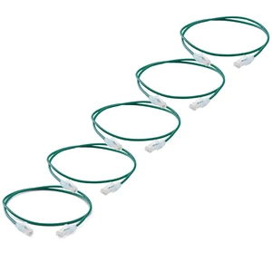 trueCABLE Cat6 Component Rated Patch Cable, Unshielded U/UTP, CM Rated, UL Listed, PoE++, 28AWG 4/PR, Green, 3ft, 5 Pack trueCABLE Cat6 Component Rated Patch Cable, Unshielded U/UTP, CM Rated, UL Listed, PoE++, 28AWG 4/PR, Green, 3ft, 5 Pack
