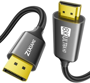 8K Active DisplayPort 1.4 to HDMI 2.1 Cable 10FT 8K@60Hz 4k@240Hz 8K Active DisplayPort 1.4 to HDMI 2.1 Cable 10FT 8K@60Hz 4k@240Hz