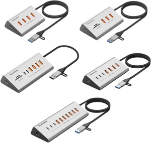 Type C 4 Port Splitter 10Gbps Braided Cable Extension Hub Type C 4 Port Splitter 10Gbps Braided Cable Extension Hub