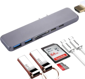 USB-C Hub Replacement with HDMI USB 3.0 SD TF Card Slots USB-C Hub Replacement with HDMI USB 3.0 SD TF Card Slots