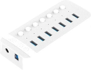 USB Hub CT2U3-7AB-WH 7 Port with Individual Switches AU Plug White USB Hub CT2U3-7AB-WH 7 Port with Individual Switches AU Plug White